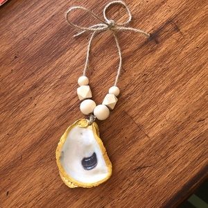 Oyster shell Christmas ornament